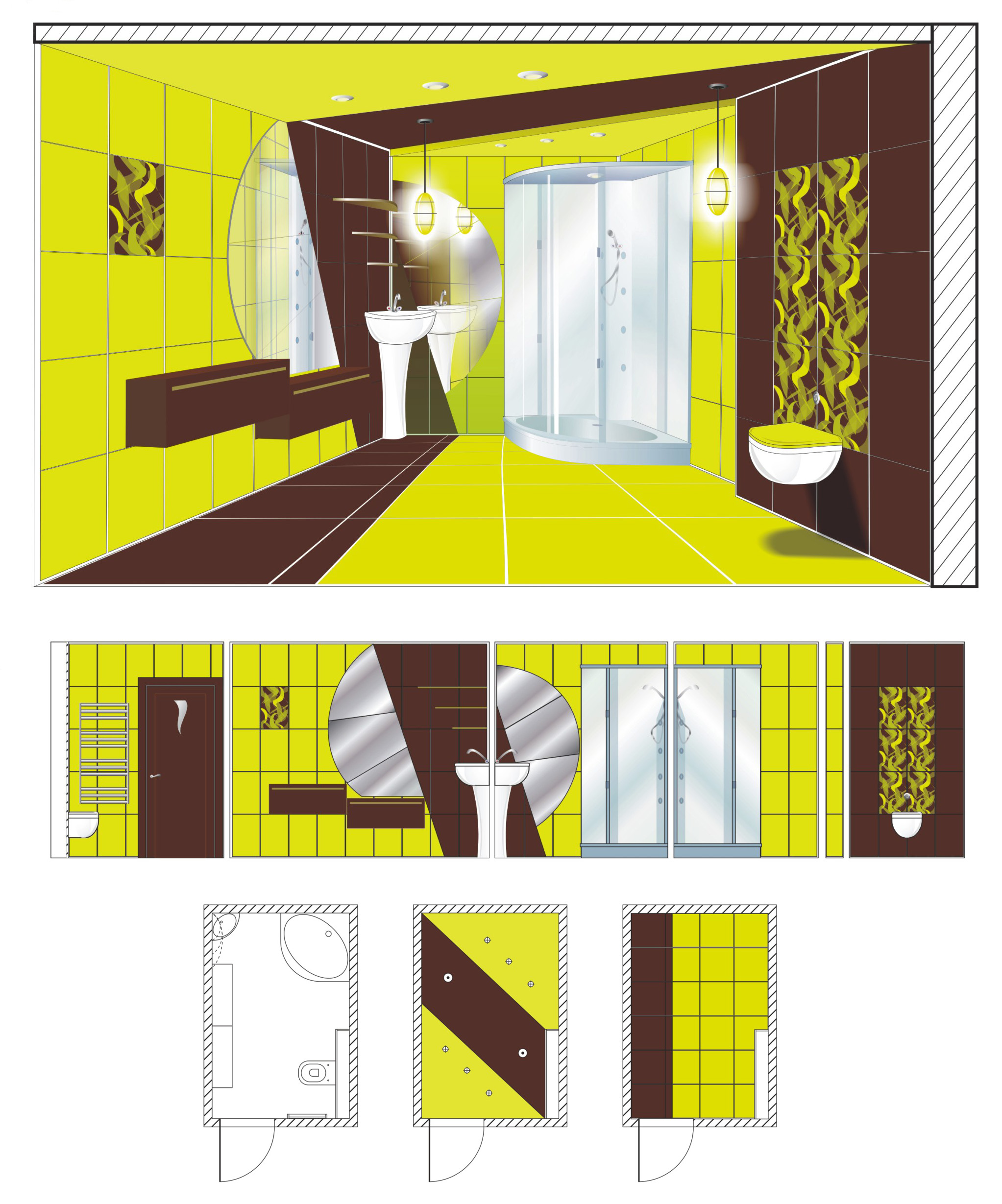 Дизайн и раскладка плитки в CorelDRAW ванной размером 3х5 м.jpg