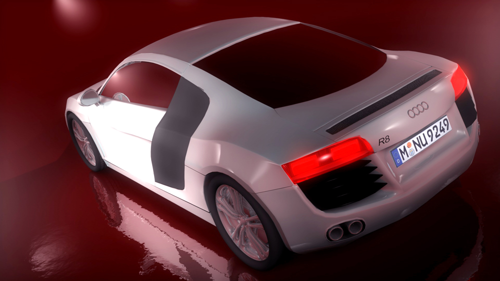 Audi R8 вид сзади