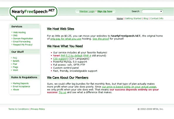 NearlyFreeSpeech