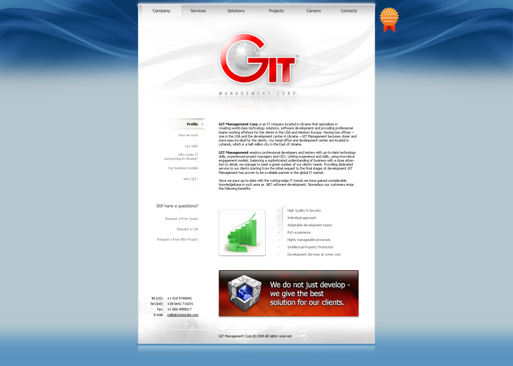 Корпоративный сайт GIT company