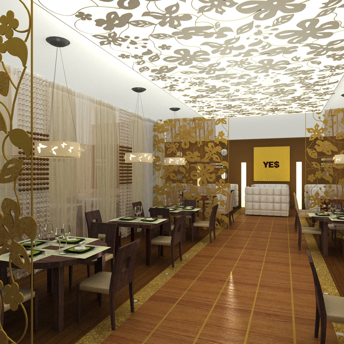 Дизайн-проект ресторана “YES”