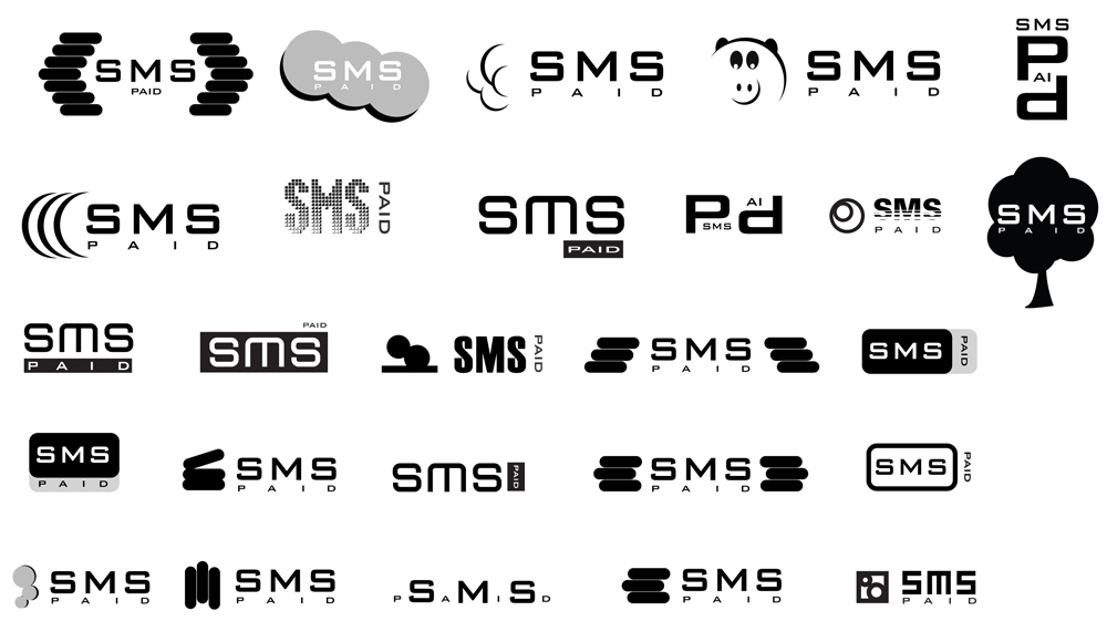 разработка логотипа для SMS Paid