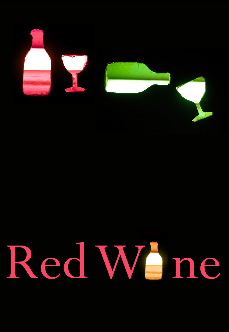эскиз плаката для рекламы вина
