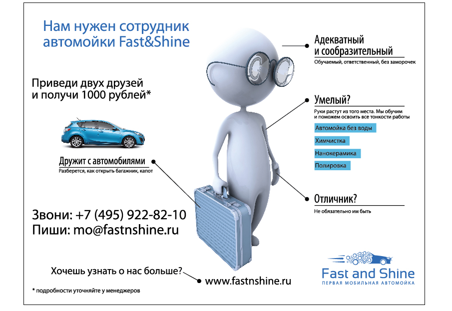 Баннер Fast and Shine 1280х1700мм