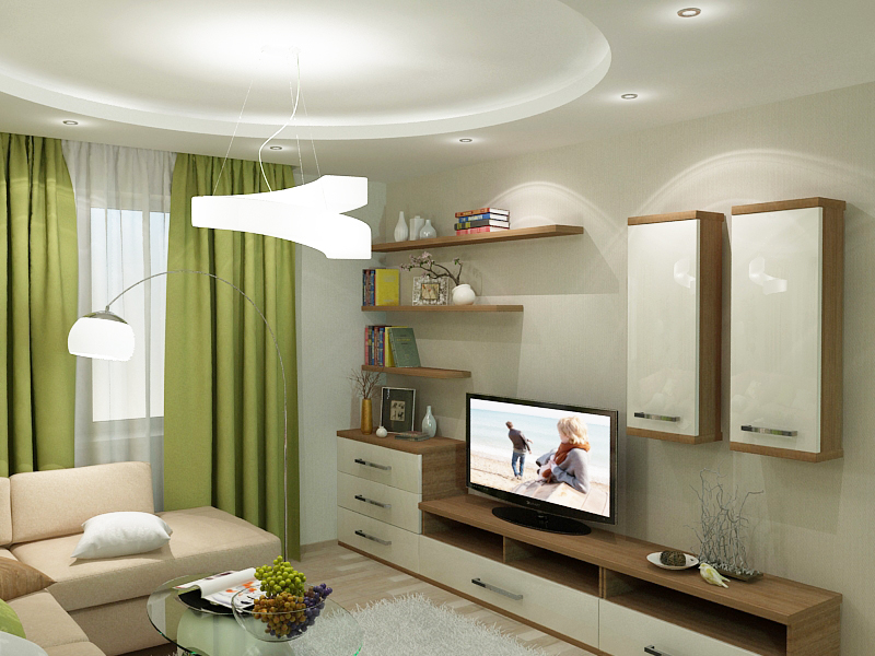 Дизайн 2-х комнатной квартиры под Киевом(гоститная)