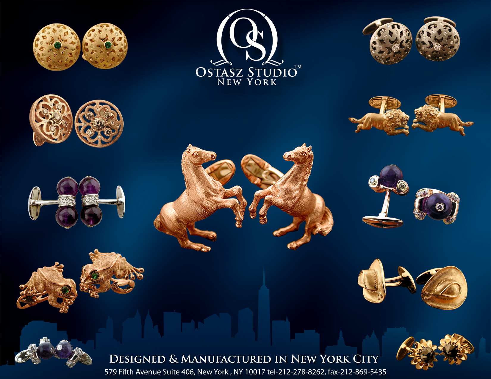 Gold Cufflinks Fine Jewelry NY