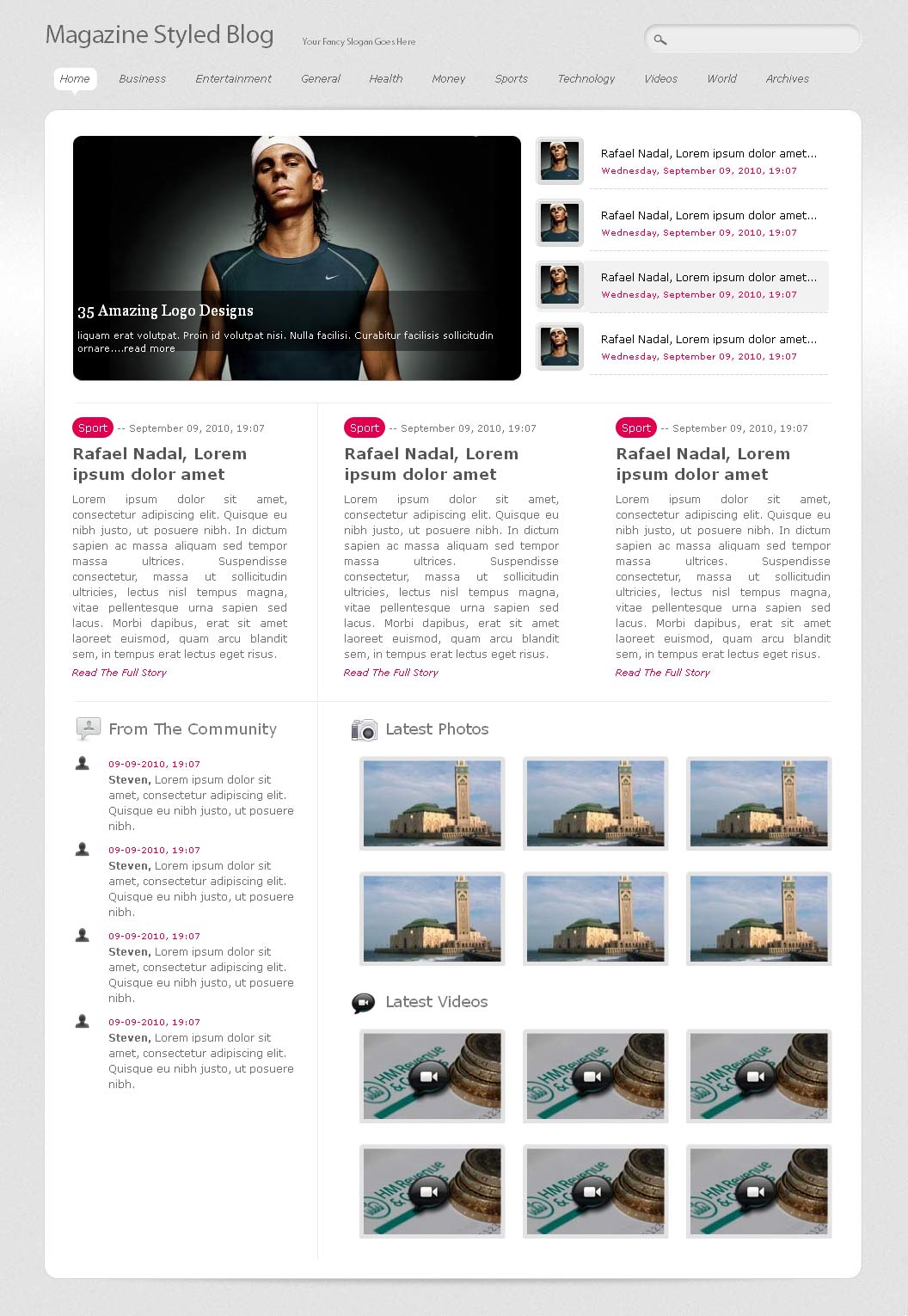 magazine style blog