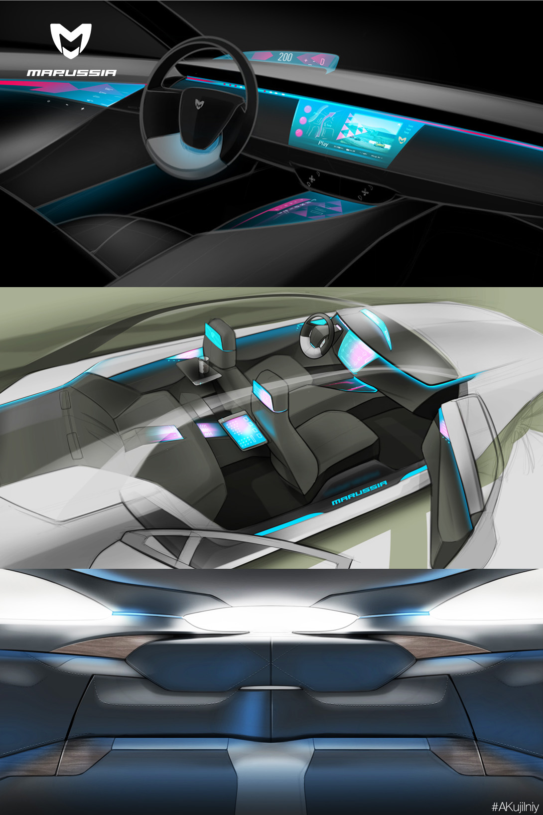 Interior for L1 Concept (Marussia Motors)