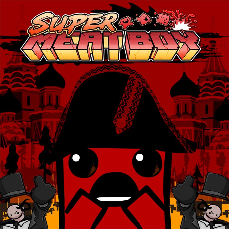 Обложка для диска компьютерной игры super meat boy