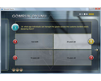 Interactive Quiz-Test CD Application for Customs