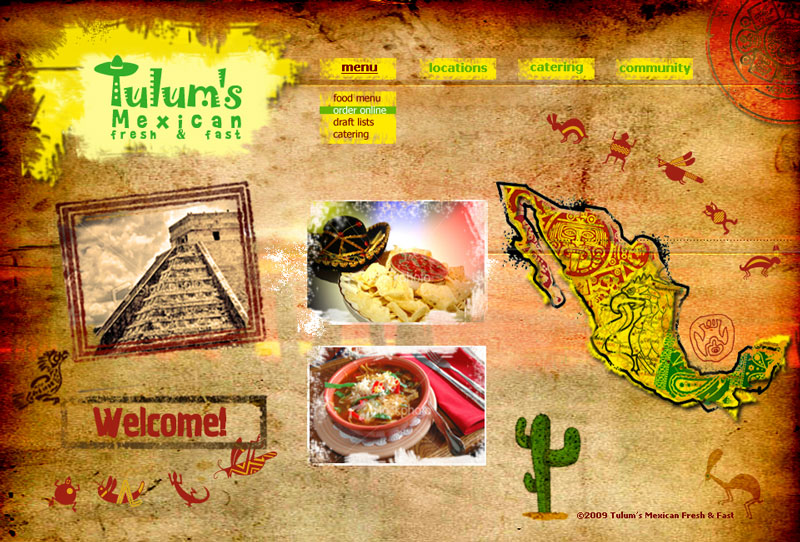 сайт для ресторана Tulum