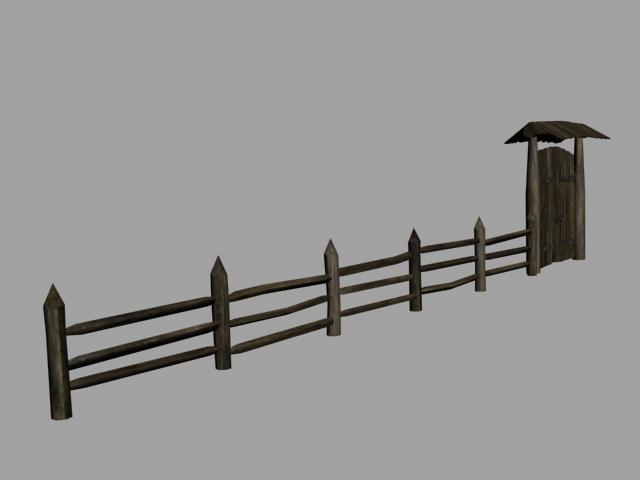 Ворота с забором