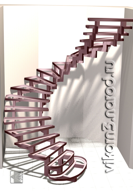 Макет каркаса лестницы