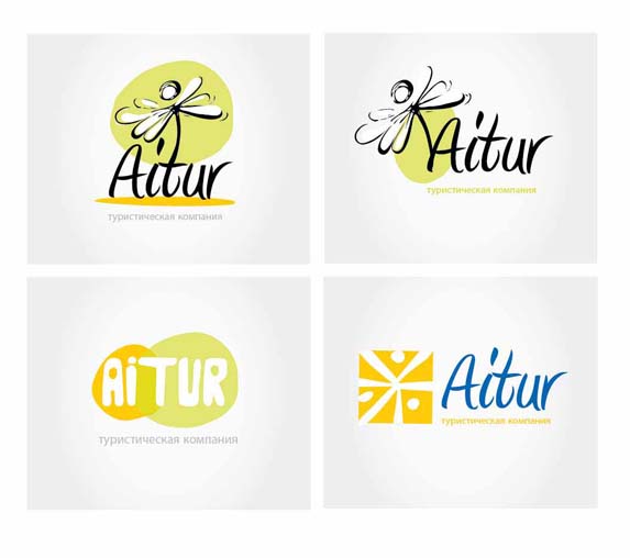 Эскизы логотипов для туристической компании