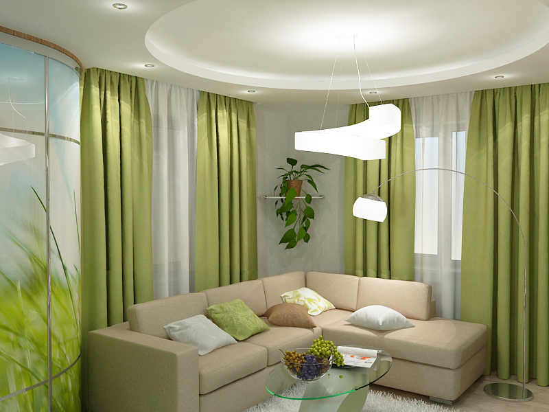 Дизайн 2-х комнатной квартиры под Киевом(гоститная)