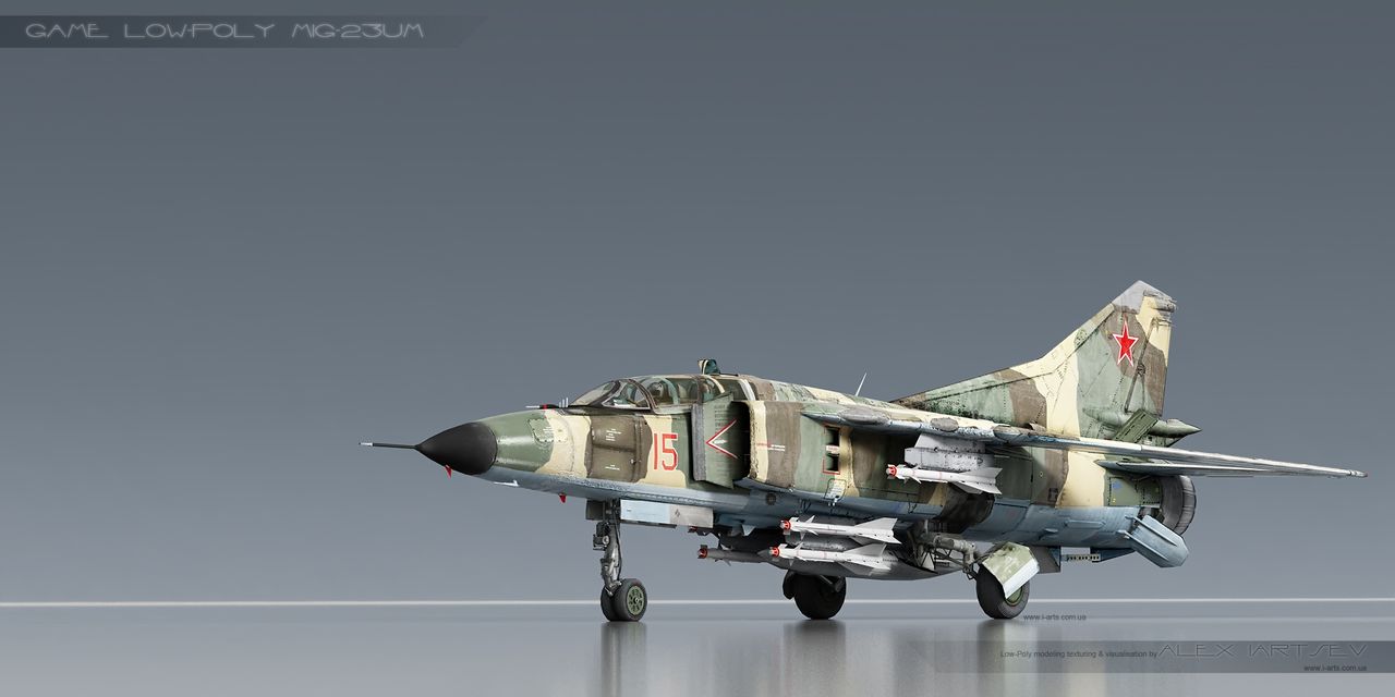 Low-Poly модель МиГ-23УМ