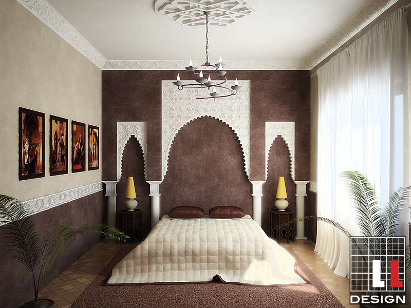 Спальня стилизация под марроканский стиль