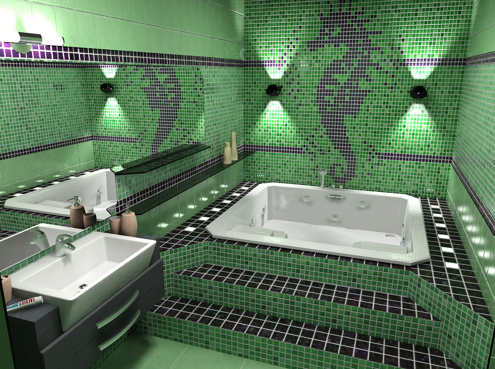 green bathroom