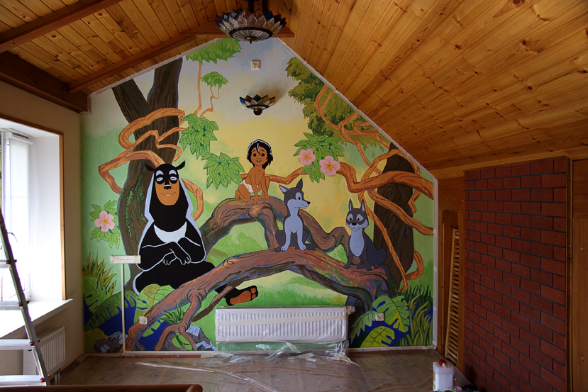 Роспись детской комнаты в Ларюшино