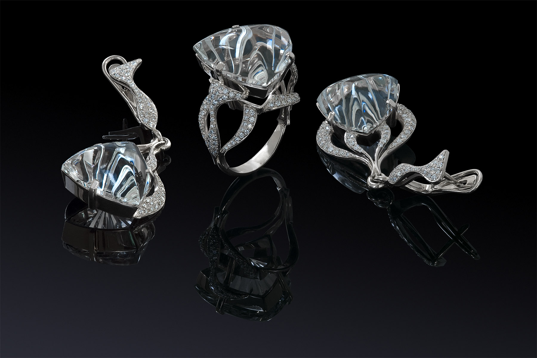 Diamond Jewelry. Jewelry Photography. Ювелирные изделия с топазами