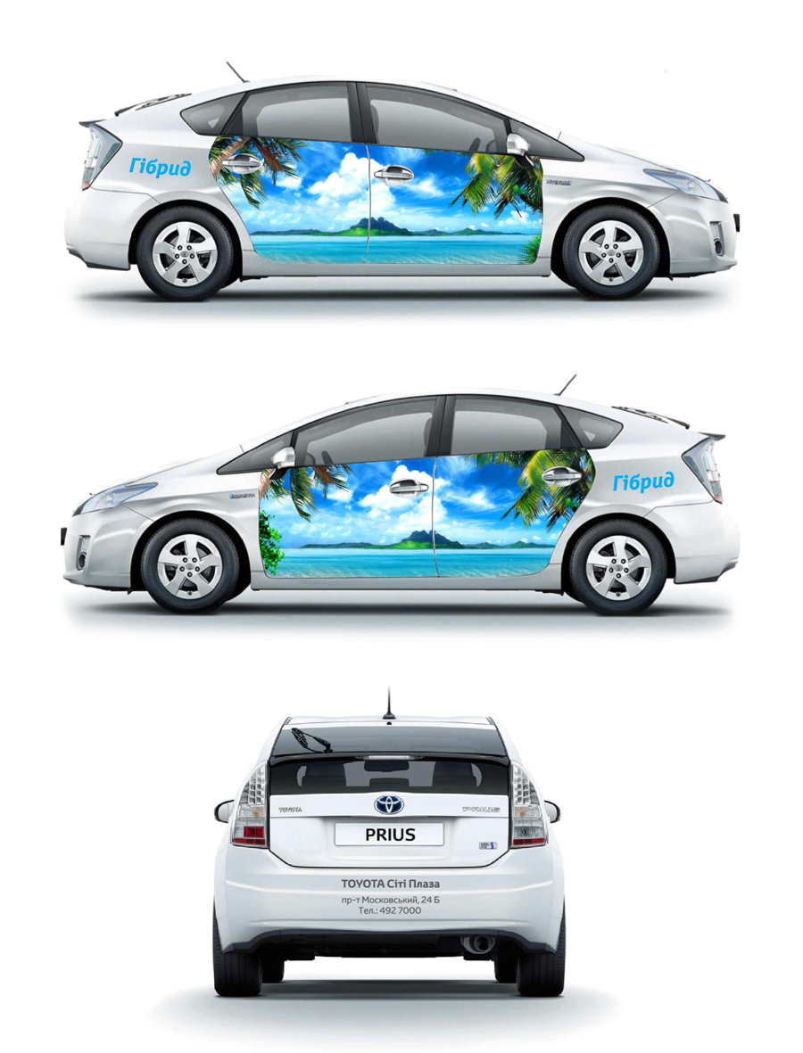 Стикер (наклейка) на авто Prius