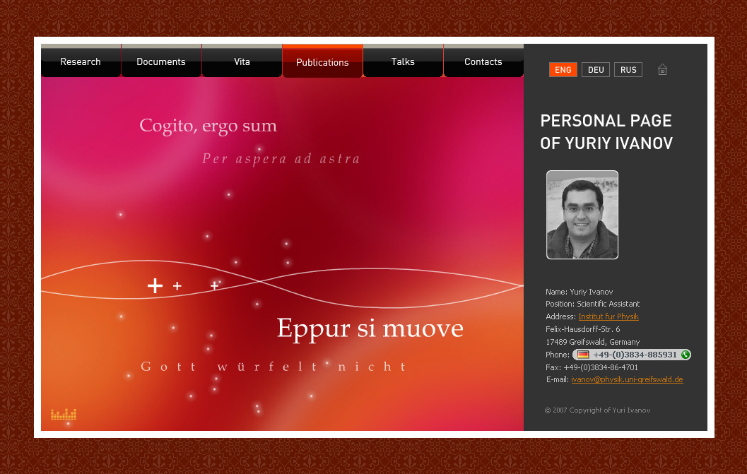 Personal site of Yuriy Ivanov