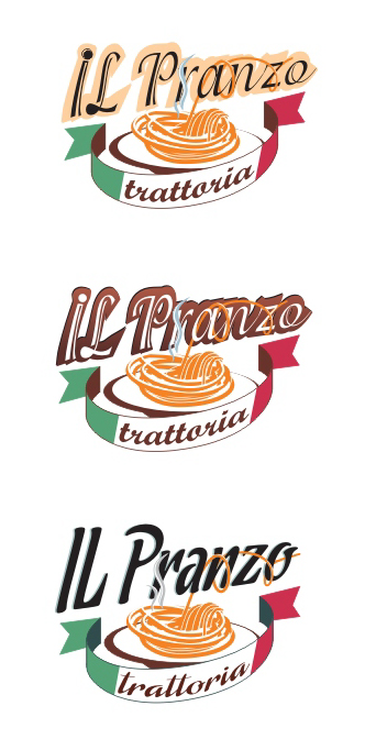 Создание логотипа итальянской закусочной