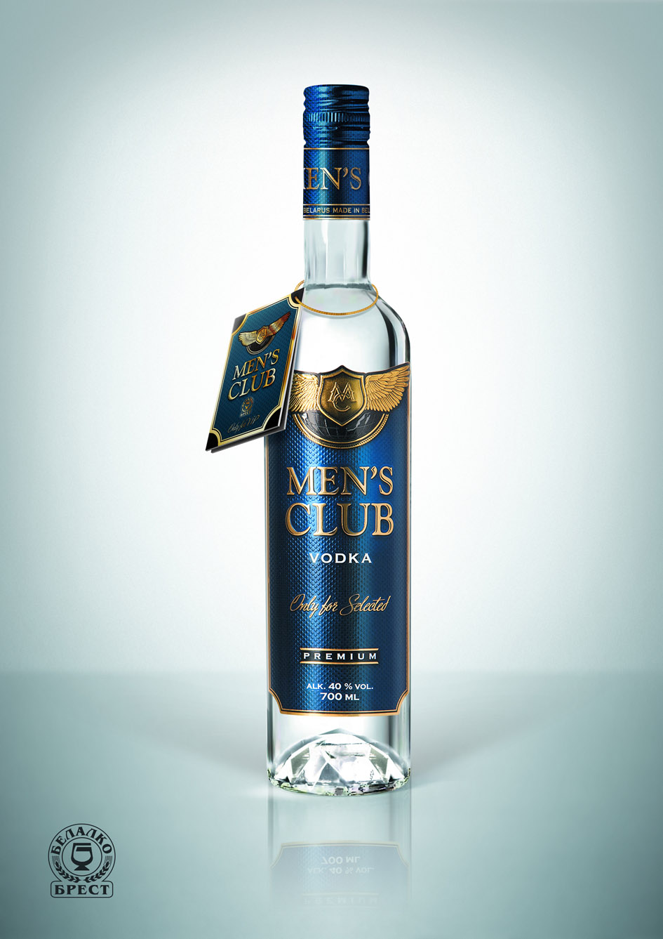 Этикетка для водки &quot;Mens Club&quot;