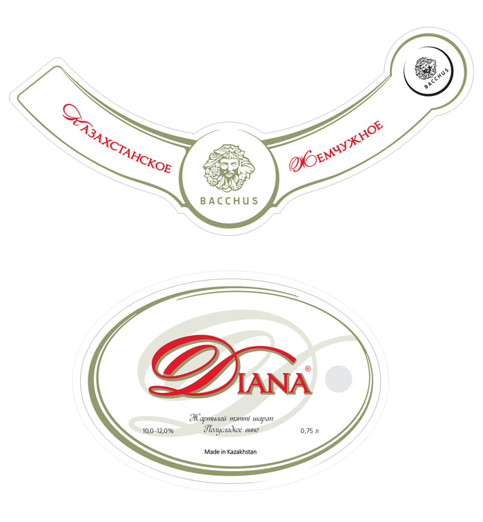 этикетка игристого вина «Diana»