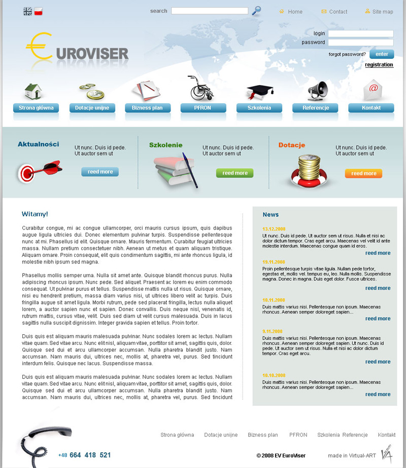 Сайт компании EuroViser