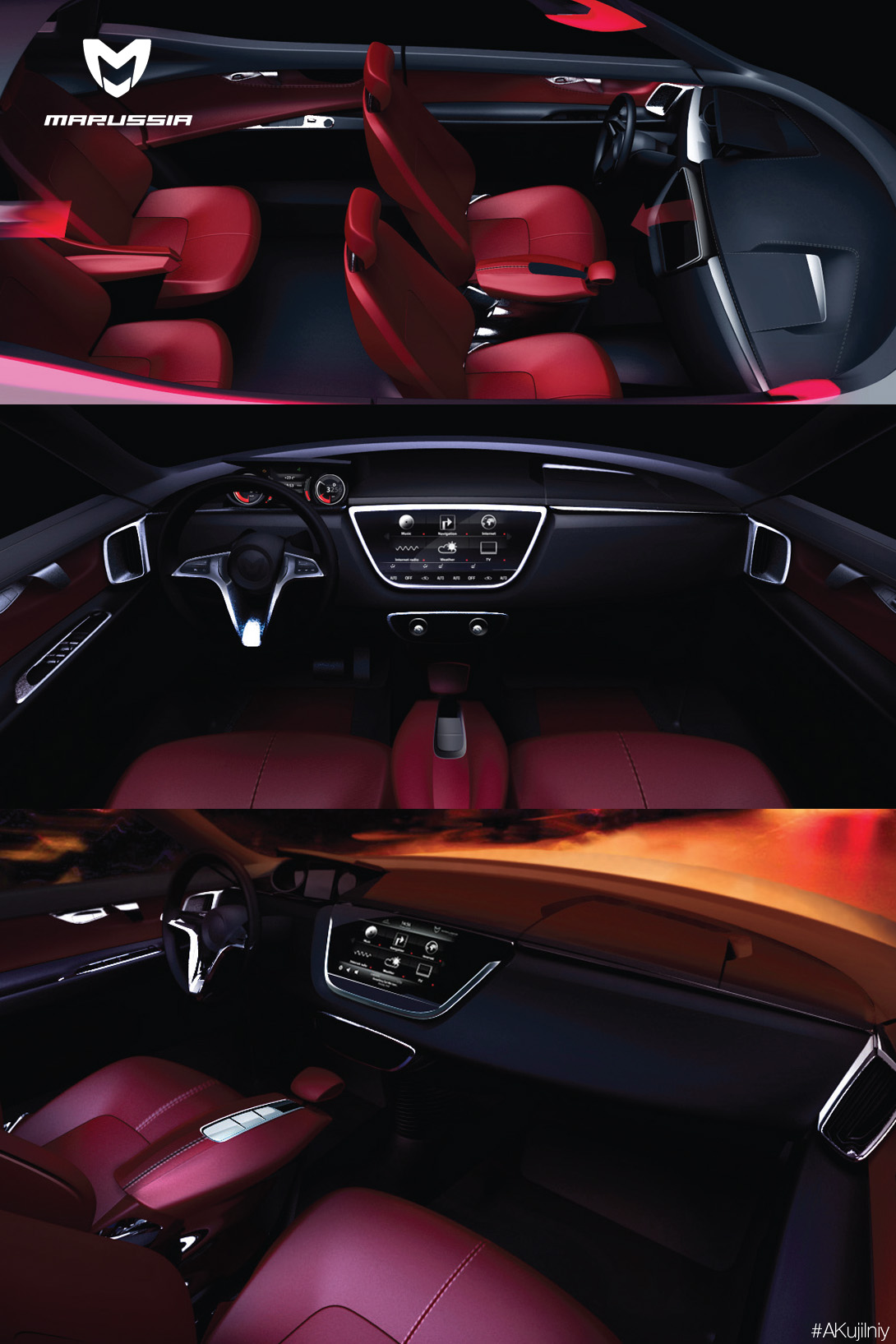 Interior for SUV F1 (Marussia Motors)