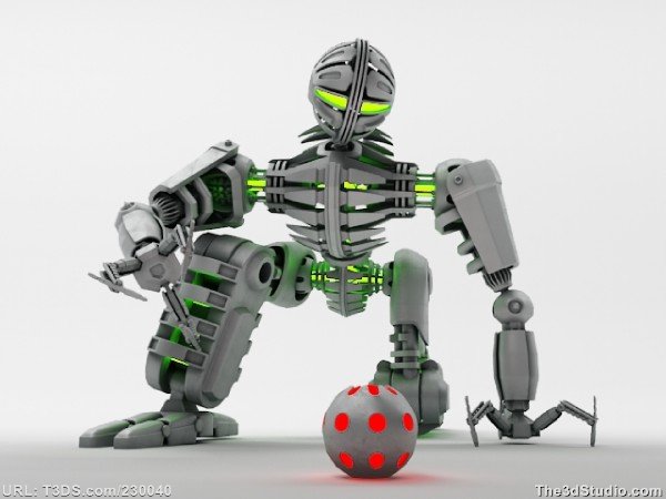 3D Model Robot with Ball Min100