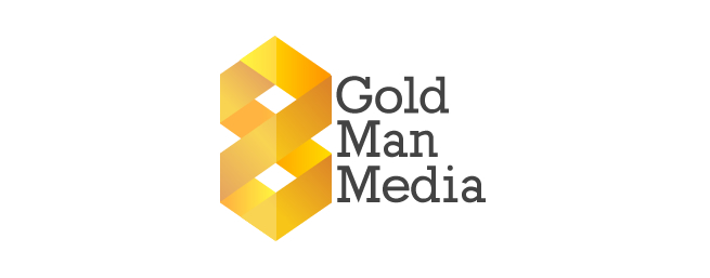 Концепт-лого компании «Gold Man Media»