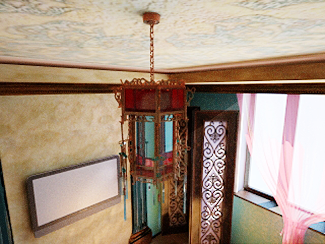 Спальня в арабском стиле_светильник