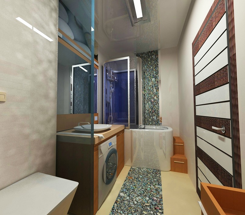 Дизайн проект квартиры. Ванная комната.2.
