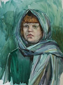 Портрет девушки в платке