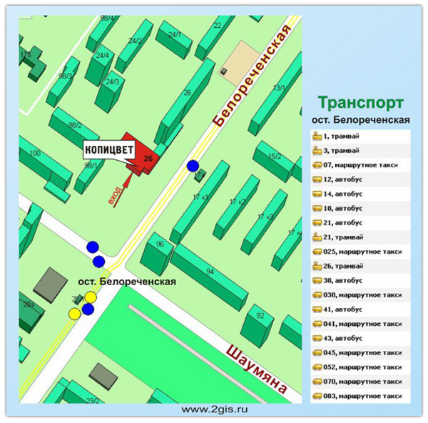 карта проезда на страничку сайта