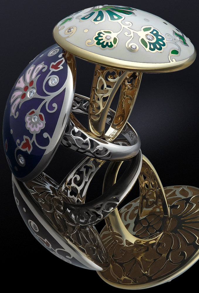 Фотосъемка ювелирных украшений Эмаль Бриллианты Diamond Jewellery